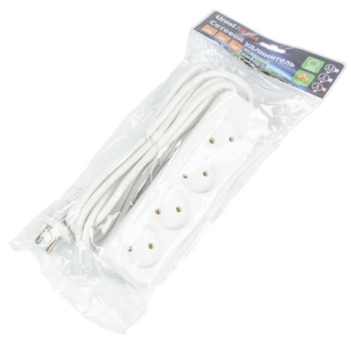 Удлинитель Uniel Ultra 4гн х 3м б/з S-CU4-3 White UL-00009988 Удлинитель Uniel Ultra 4гн х 3м б/з S-CU4-3 White UL-00009988