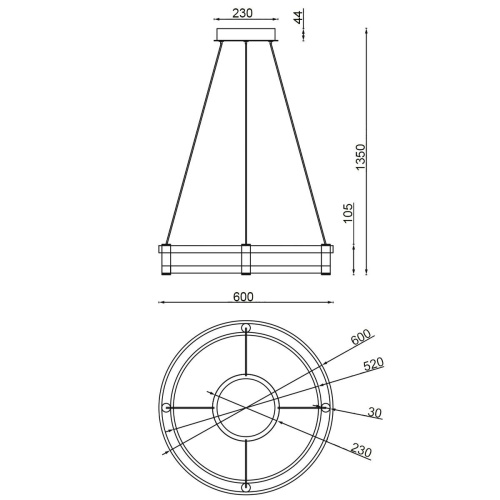 Подвесной светодиодный светильник Vele Luce Libertas VL7314P14 Подвесной светодиодный светильник Vele Luce Libertas VL7314P14