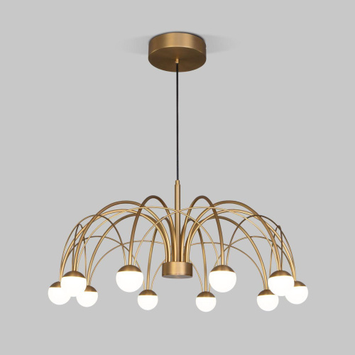 Подвесная светодиодная люстра Eurosvet Ragno 90030/10 LED золото Подвесная светодиодная люстра Eurosvet Ragno 90030/10 LED золото