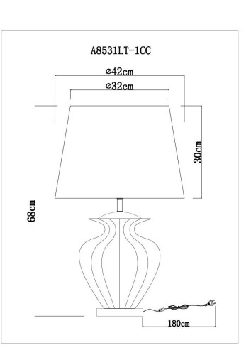 Настольная лампа Arte Lamp Sheldon A8532LT-1CC Настольная лампа Arte Lamp Sheldon A8532LT-1CC