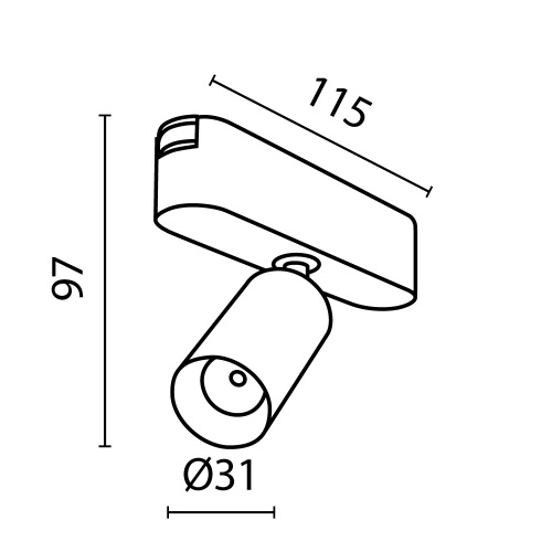 Трековый светильник Technical TR103-1-5W3K-M-B Трековый светильник Technical TR103-1-5W3K-M-B
