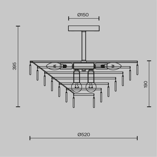 Потолочная люстра Maytoni Mazzo MOD130CL-11G Потолочная люстра Maytoni Mazzo MOD130CL-11G
