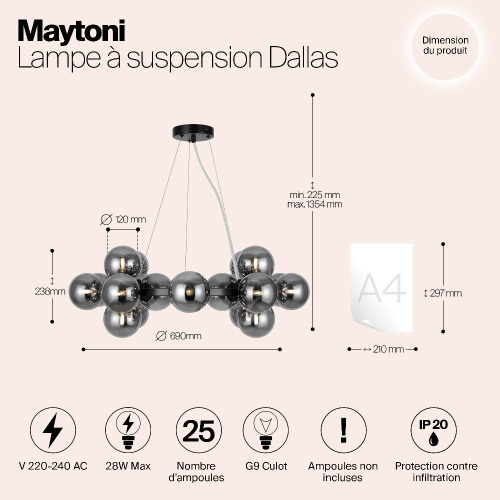 Подвесной светильник Maytoni MOD545PL-25B Подвесной светильник Maytoni MOD545PL-25B