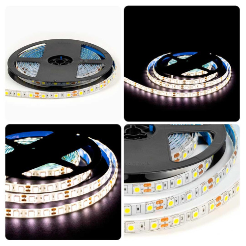 Светодиодная лента OGM 14,4W/m 60LED/m 5050SMD дневной белый 5M LSE-274 Светодиодная лента OGM 14,4W/m 60LED/m 5050SMD дневной белый 5M LSE-274