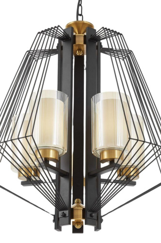 Подвесная люстра Lumina Deco Canti LDP 1244-5 BK+MD Подвесная люстра Lumina Deco Canti LDP 1244-5 BK+MD
