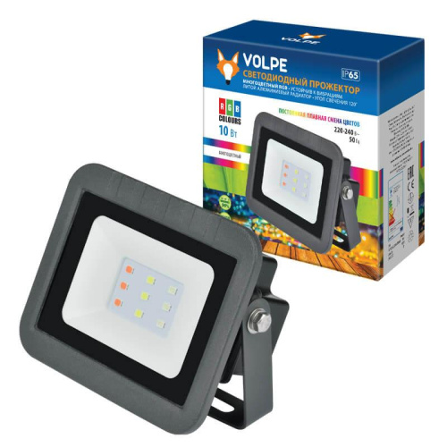 Прожектор светодиодный Volpe 10W RGB ULF-Q511 10W/RGB IP65 220-240В Black UL-00002561 Прожектор светодиодный Volpe 10W RGB ULF-Q511 10W/RGB IP65 220-240В Black UL-00002561