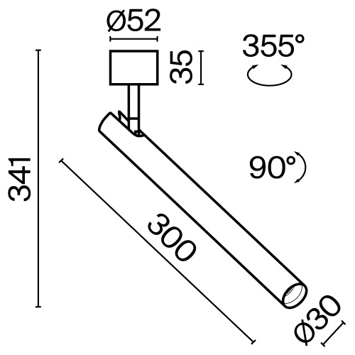 Потолочный светильник Technical C141CL-L300-6W3K-BBS Потолочный светильник Technical C141CL-L300-6W3K-BBS