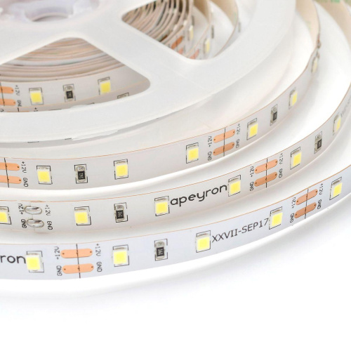 Светодиодная лента Apeyron 4,8W/m 60LED/m 3528SMD холодный белый 5M 02BL Светодиодная лента Apeyron 4,8W/m 60LED/m 3528SMD холодный белый 5M 02BL