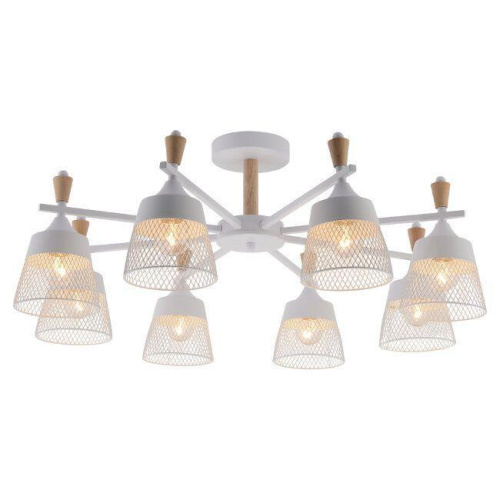 Потолочная люстра Seven Fires Olban SF3389/8C-WT-WD Потолочная люстра Seven Fires Olban SF3389/8C-WT-WD