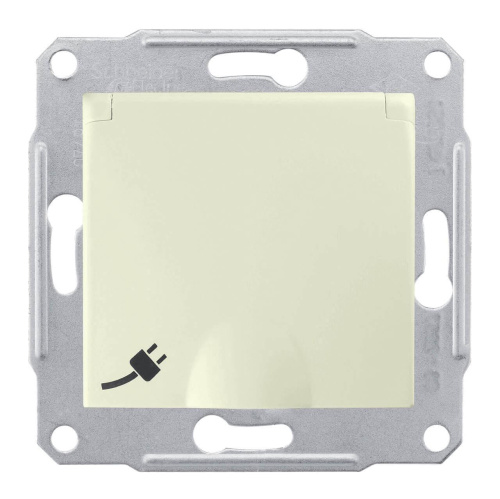 Розетка Schneider Electric Sedna с/з со шторками и крышкой 16A 250V SDN3100147 Розетка Schneider Electric Sedna с/з со шторками и крышкой 16A 250V SDN3100147