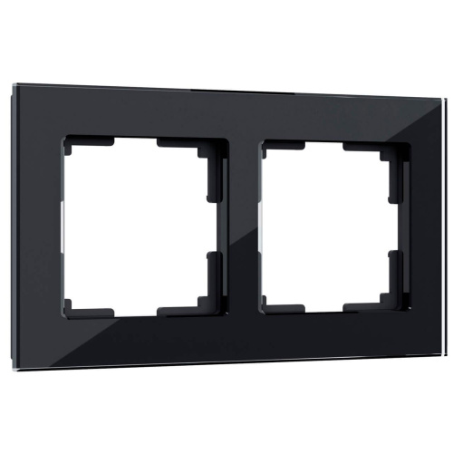 Рамка на 2 поста Werkel Favorit черный W0021108 4690389159589 Рамка на 2 поста Werkel Favorit черный W0021108 4690389159589