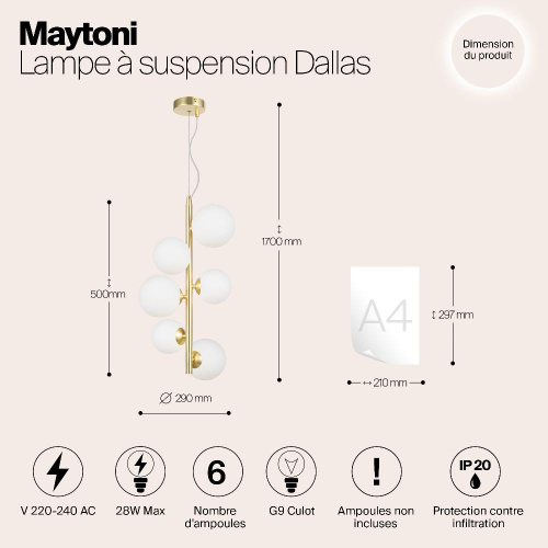 Подвесной светильник Maytoni MOD545PL-06BS Подвесной светильник Maytoni MOD545PL-06BS