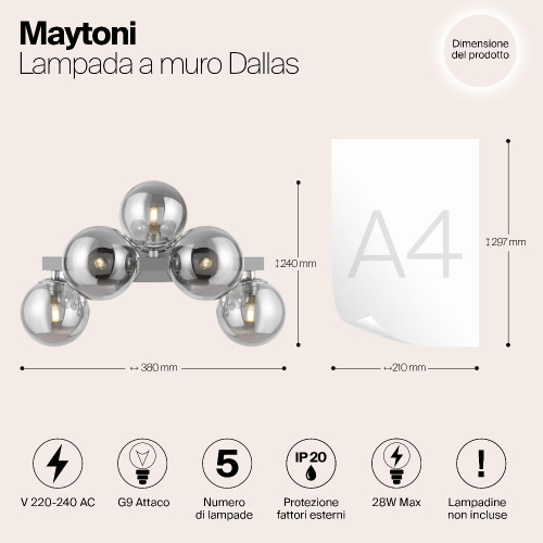 Бра Maytoni Dallas MOD547WL-05CH Бра Maytoni Dallas MOD547WL-05CH