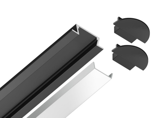 Встраиваемый профиль с рассеивателем Ambrella Illumination GP1001BK Встраиваемый профиль с рассеивателем Ambrella Illumination GP1001BK
