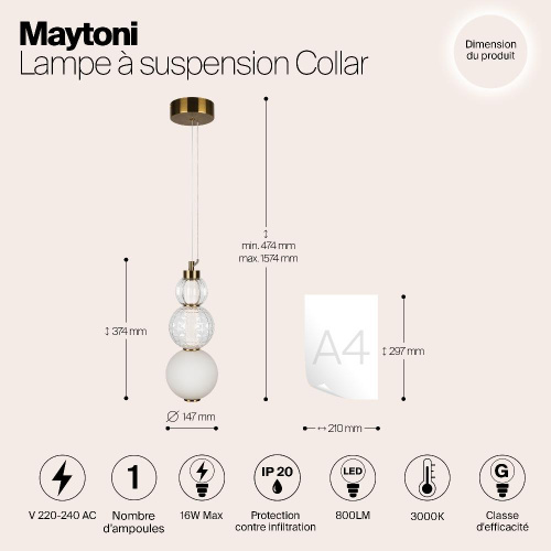 Подвесной светильник Maytoni P069PL-L16G3K Подвесной светильник Maytoni P069PL-L16G3K