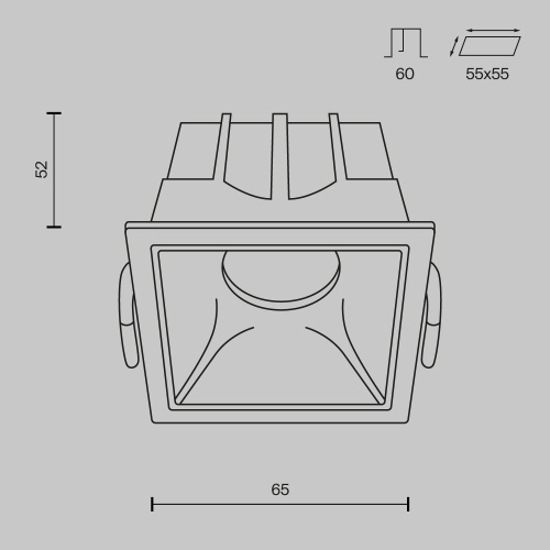 Встраиваемый светильник Technical DL043-01-10W4K-D-SQ-W Встраиваемый светильник Technical DL043-01-10W4K-D-SQ-W