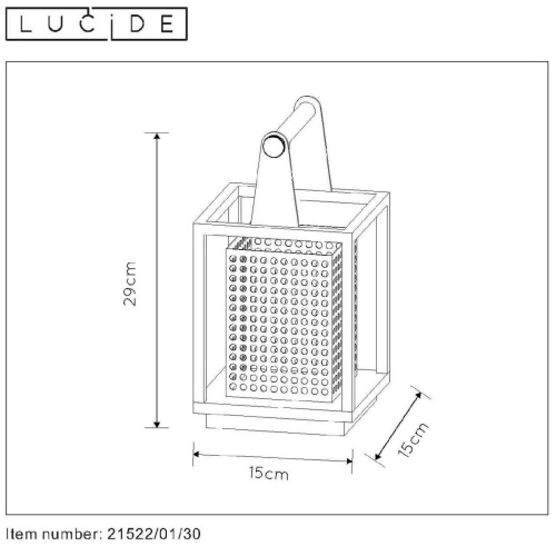 Настольная лампа Lucide Sansa 21522/01/30 Настольная лампа Lucide Sansa 21522/01/30