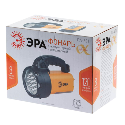 Фонарь-прожектор светодиодный ЭРА аккумуляторный 225х133 320 лм PA-601 Б0031036 Фонарь-прожектор светодиодный ЭРА аккумуляторный 225х133 320 лм PA-601 Б0031036