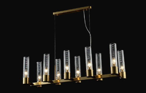 Подвесная люстра Crystal Lux OTONO SP10 L980 BRASS/TRANSPARENTE Подвесная люстра Crystal Lux OTONO SP10 L980 BRASS/TRANSPARENTE