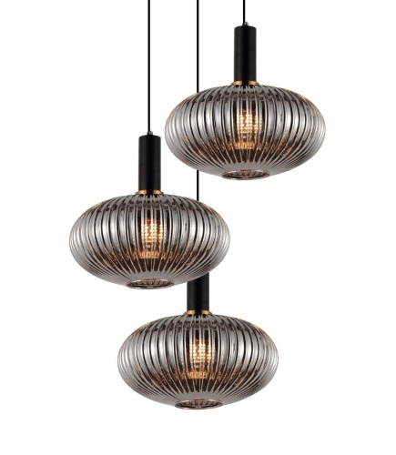 Подвесная люстра Lumina Deco Floril LDP 1216-3 GY+BK Подвесная люстра Lumina Deco Floril LDP 1216-3 GY+BK