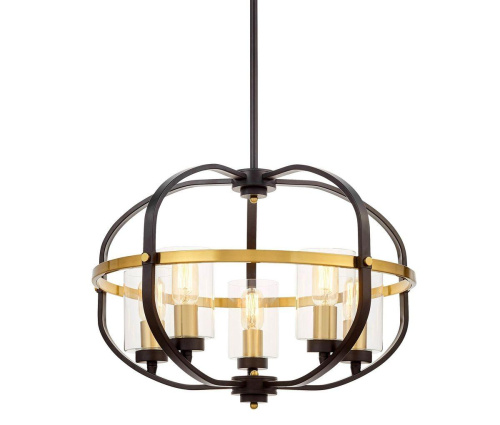 Подвесная люстра Lumina Deco Monterey LDP 1141-5 BK+MD Подвесная люстра Lumina Deco Monterey LDP 1141-5 BK+MD