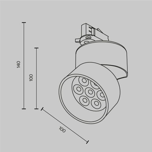 Трековый светильник Technical TR199-3-15W4K-M-B Трековый светильник Technical TR199-3-15W4K-M-B