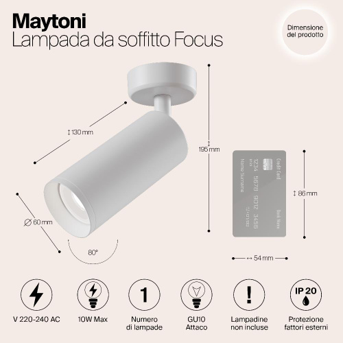 Спот Maytoni Focus C017CW-01W