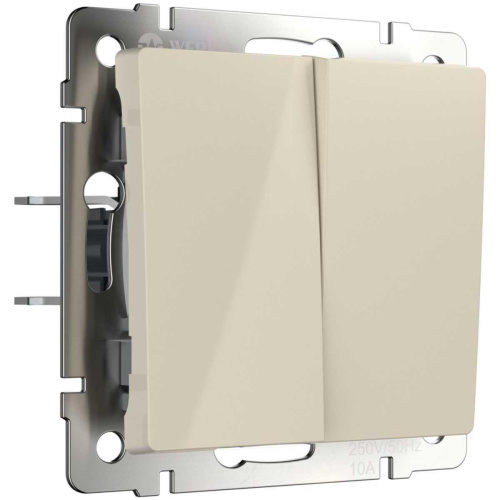 Выключатель двухклавишный с самовозвратом Werkel слоновая кость W1122403 4690389192326 Выключатель двухклавишный с самовозвратом Werkel слоновая кость W1122403 4690389192326