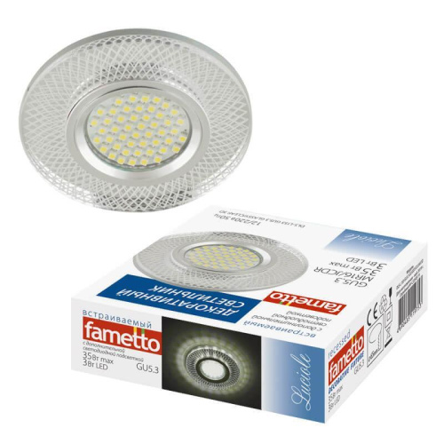Встраиваемый светильник Fametto Luciole DLS-L153 GU5.3 GLASSY/CLEAR 3D Встраиваемый светильник Fametto Luciole DLS-L153 GU5.3 GLASSY/CLEAR 3D