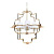 Подвесная люстра Lumina Deco Baltimore LDP 8020-4 GD+WT