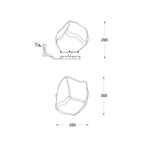 Настольная лампа Zumaline Rock T0488-01A-U8AC Настольная лампа Zumaline Rock T0488-01A-U8AC