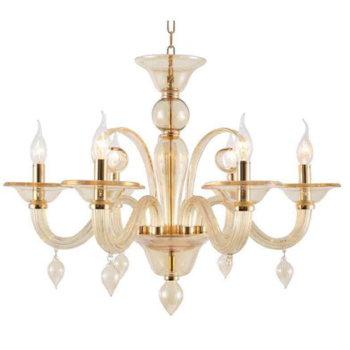 Подвесная люстра Crystal Lux Caetano SP-PL6 Amber Подвесная люстра Crystal Lux Caetano SP-PL6 Amber