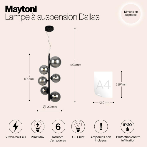 Подвесной светильник Maytoni MOD545PL-06B Подвесной светильник Maytoni MOD545PL-06B