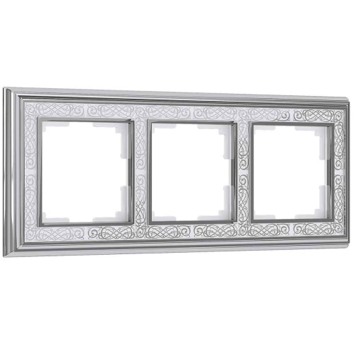 Рамка на 3 поста хром/белый Werkel W0031431 4690389159428 Рамка на 3 поста хром/белый Werkel W0031431 4690389159428