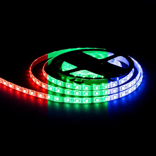 Светодиодная лента OGM 14,4W/m 60LED/m 5050SMD разноцветный (RGB) 5M LSE-276 Светодиодная лента OGM 14,4W/m 60LED/m 5050SMD разноцветный (RGB) 5M LSE-276