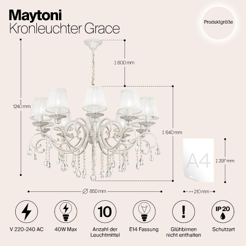 Люстра Maytoni ARM247-10-G Люстра Maytoni ARM247-10-G