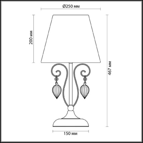 Настольная лампа Odeon Light Niagara 3921/1T Настольная лампа Odeon Light Niagara 3921/1T