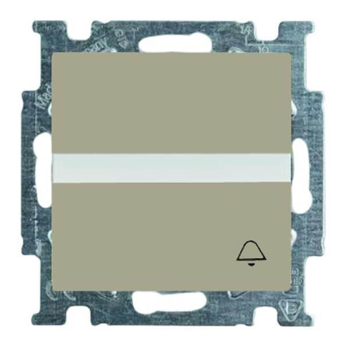 Выключатель кнопочный одноклавишный ABB Basic55 10A 250V Звонок шампань 2CKA001413A1093 Выключатель кнопочный одноклавишный ABB Basic55 10A 250V Звонок шампань 2CKA001413A1093