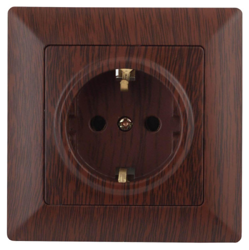 Розетка двойная ЭРА Intro Solo Schuko 2X2P+E 16A 250V со шторками венге 4-206-10 Б0043345 Розетка двойная ЭРА Intro Solo Schuko 2X2P+E 16A 250V со шторками венге 4-206-10 Б0043345