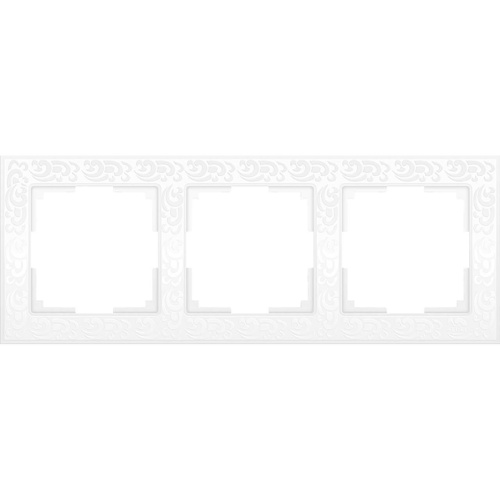 Рамка Werkel Flock на 3 поста белая WL05-Frame-03-white 4690389046728 Рамка Werkel Flock на 3 поста белая WL05-Frame-03-white 4690389046728