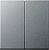 Лицевая панель Gira System 55 выключателя двухклавишного с набором уплотнений IP44 алюминий 026626
