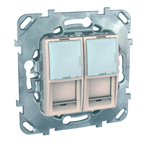 Розетка компьютерная 2хRJ45 Schneider Electric Unica MGU5.2424.25ZD Розетка компьютерная 2хRJ45 Schneider Electric Unica MGU5.2424.25ZD