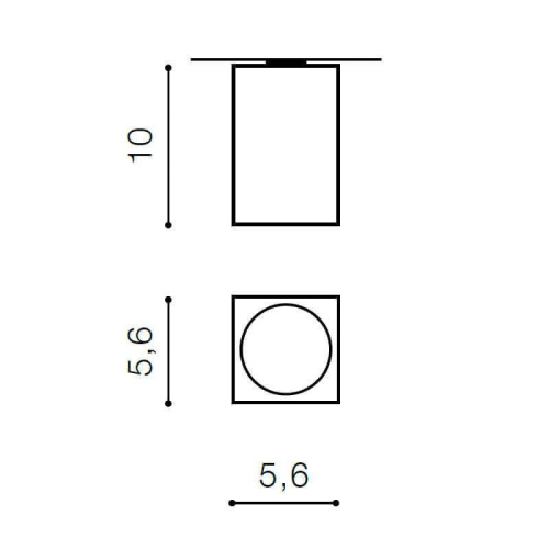 Накладной светильник Azzardo Mini Square AZ1382 Накладной светильник Azzardo Mini Square AZ1382