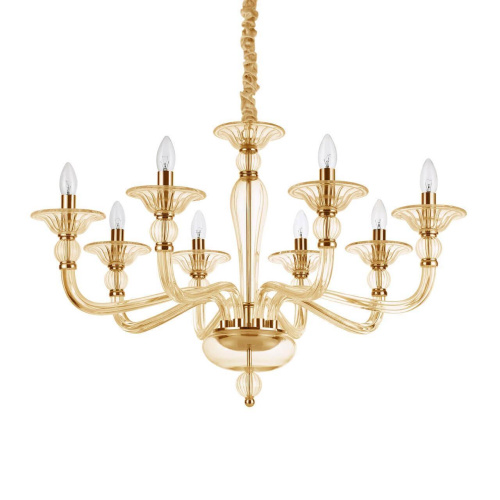 Подвесная люстра Ideal Lux Danieli SP8 Ambra 159973 Подвесная люстра Ideal Lux Danieli SP8 Ambra 159973