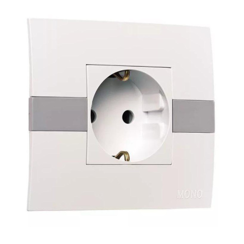 Розетка 2К+З Mono Electric Eсо 16A 250V винтовое подключение белый 101-010107-117 Розетка 2К+З Mono Electric Eсо 16A 250V винтовое подключение белый 101-010107-117