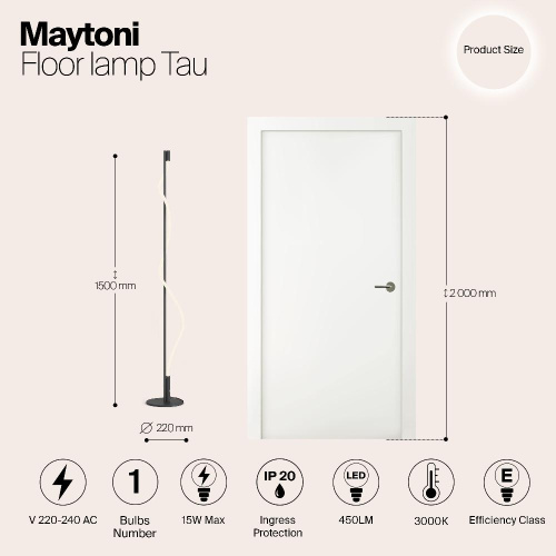 Напольный светильник (торшер) Maytoni MOD166FL-L15B3K Напольный светильник (торшер) Maytoni MOD166FL-L15B3K