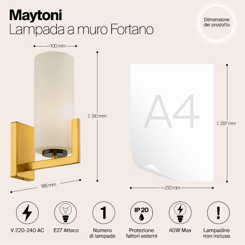 Бра Maytoni Fortano MOD089WL-01BS Бра Maytoni Fortano MOD089WL-01BS