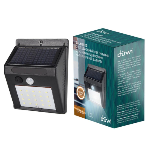 Архитектурный настенный светодиодный светильник Duwi Solar LED на солнеч. бат. с датчиком движ. 24297 0 Архитектурный настенный светодиодный светильник Duwi Solar LED на солнеч. бат. с датчиком движ. 24297 0