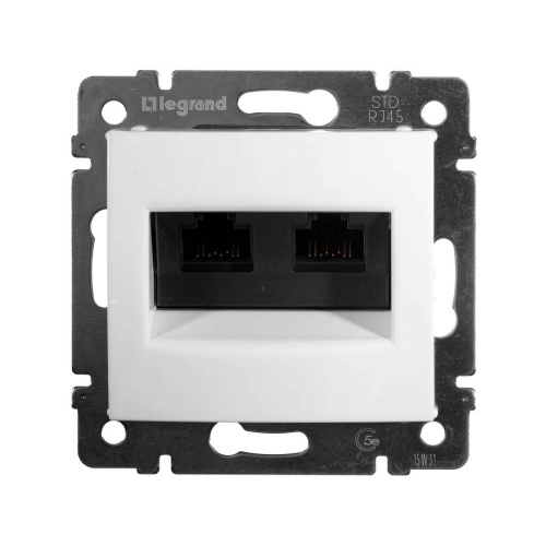 Розетка компьютерная RJ45 Legrand Valena 5e кат UTP на винтах белая 774238 Розетка компьютерная RJ45 Legrand Valena 5e кат UTP на винтах белая 774238