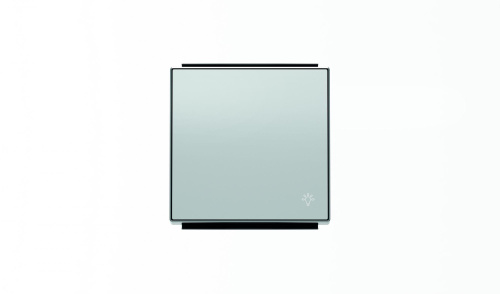 Клавиша для 1-клавишных выключателей/переключателей/кнопок с символом СВЕТ, серия SKY, цвет серебристый алюминий
